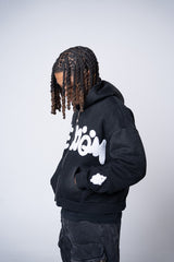 "FREDÖM" ZIP UP (BLACK)