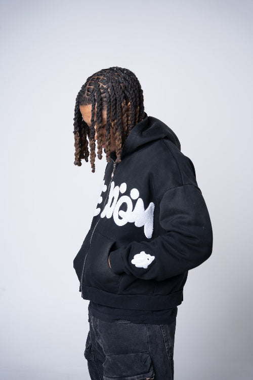 "FREDÖM" ZIP UP (BLACK)